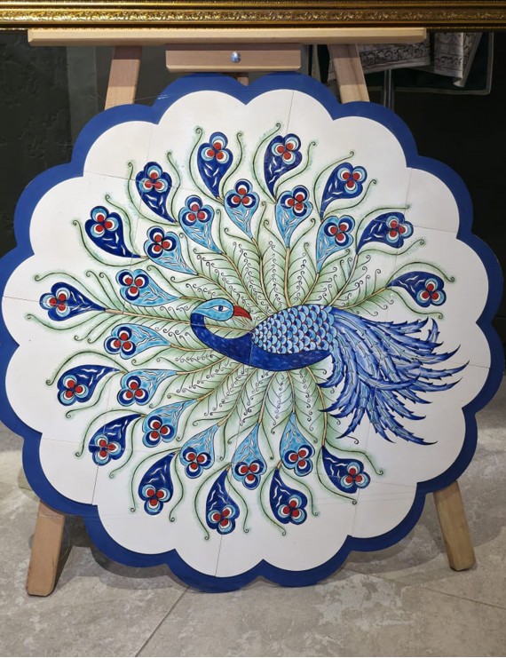 Osmanlı İlhamlı Çini Tavus Kuşu Panosu